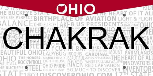CHAKRAK Ohio License Plate