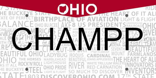 CHAMPP Ohio License Plate