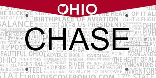 CHASE Ohio License Plate