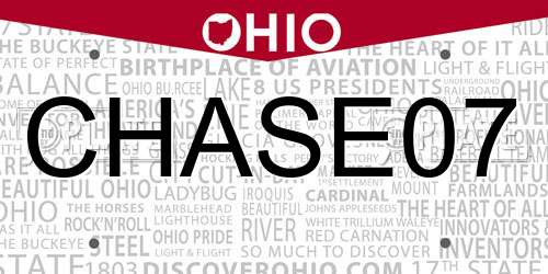 CHASE07 Ohio License Plate