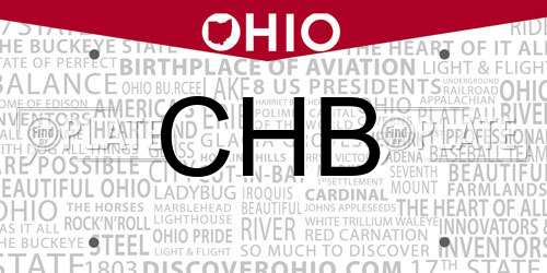 CHB Ohio License Plate