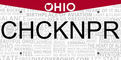 CHCKNPR Ohio License Plate