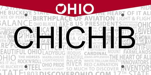 CHICHIB Ohio License Plate