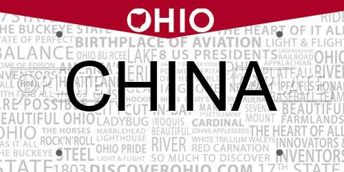 CHINA Ohio License Plate