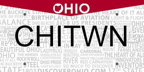 CHITWN Ohio License Plate