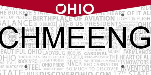 CHMEENG Ohio License Plate
