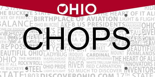 CHOPS Ohio License Plate