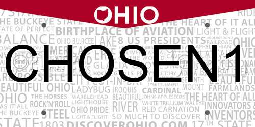 CHOSEN1 Ohio License Plate