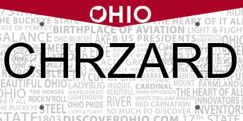 CHRZARD Ohio License Plate