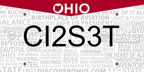 CI2S3T Ohio License Plate