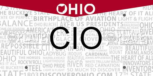 CIO Ohio License Plate