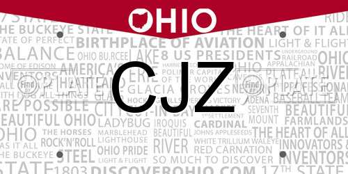 CJZ Ohio License Plate
