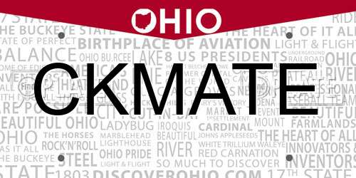 CKMATE Ohio License Plate