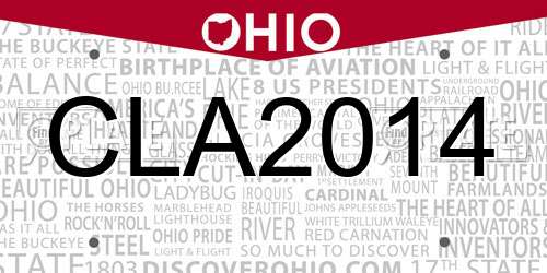 CLA2014 Ohio License Plate
