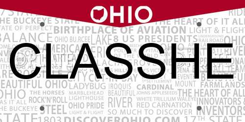 CLASSHE Ohio License Plate