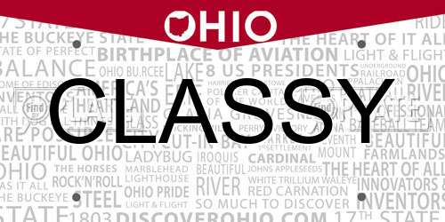 CLASSY Ohio License Plate
