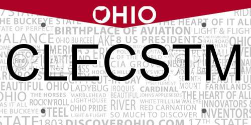 CLECSTM Ohio License Plate