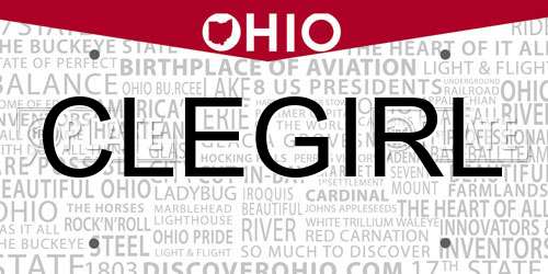 CLEGIRL Ohio License Plate