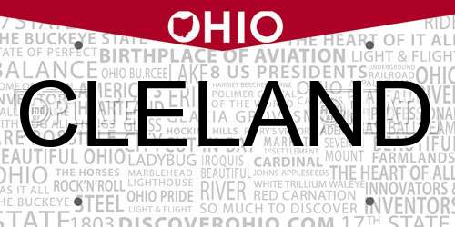 CLELAND Ohio License Plate