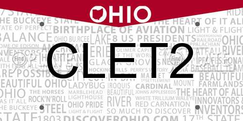 CLET2 Ohio License Plate