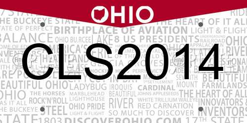 CLS2014 Ohio License Plate