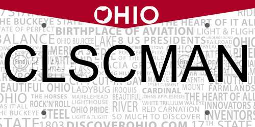 CLSCMAN Ohio License Plate