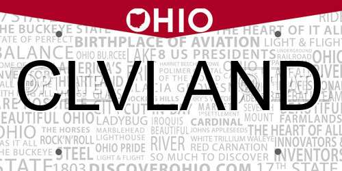 CLVLAND Ohio License Plate