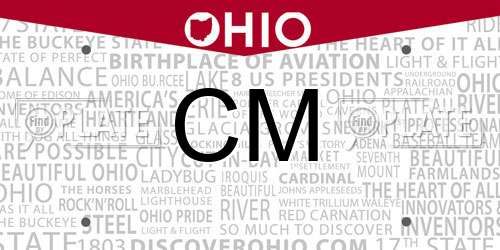 CM Ohio License Plate