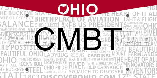 CMBT Ohio License Plate