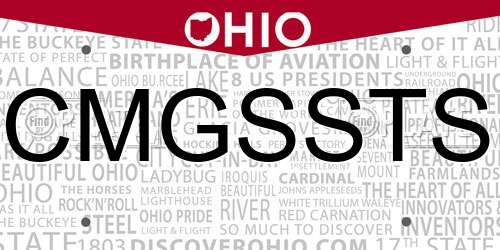 CMGSSTS Ohio License Plate