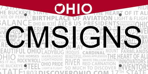CMSIGNS Ohio License Plate
