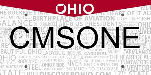 CMSONE Ohio License Plate