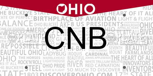 CNB Ohio License Plate