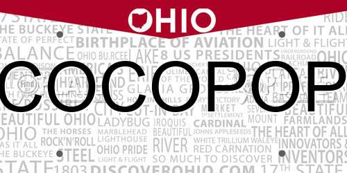 COCOPOP Ohio License Plate