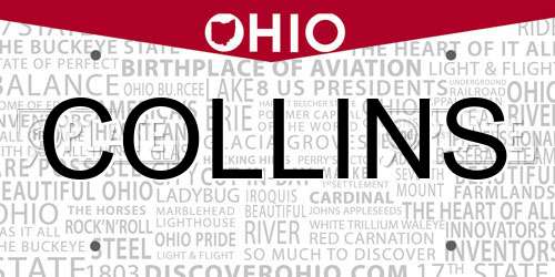 COLLINS Ohio License Plate
