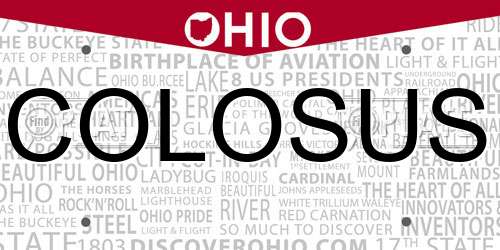 COLOSUS Ohio License Plate