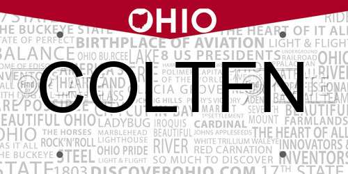 COLTFN Ohio License Plate