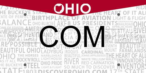 COM Ohio License Plate