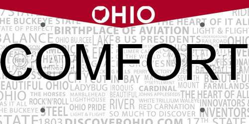 COMFORT Ohio License Plate