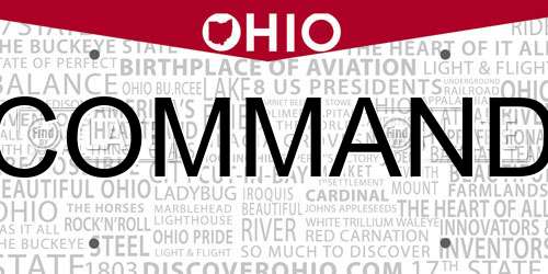 COMMAND Ohio License Plate