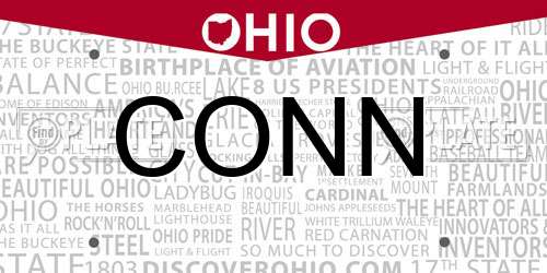 CONN Ohio License Plate