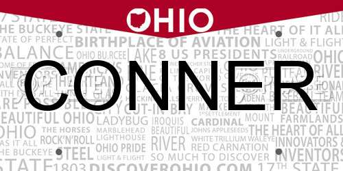 CONNER Ohio License Plate