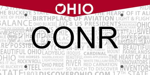 CONR Ohio License Plate
