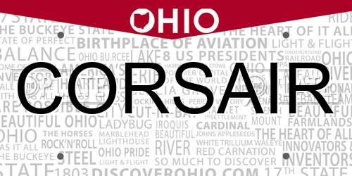 CORSAIR Ohio License Plate