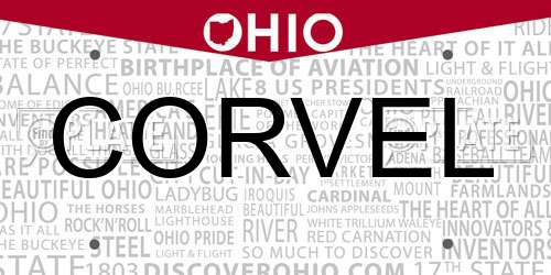 CORVEL Ohio License Plate