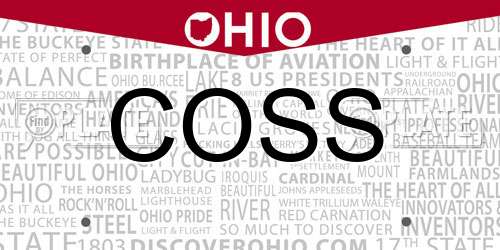 COSS Ohio License Plate