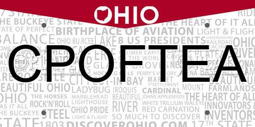 CPOFTEA Ohio License Plate