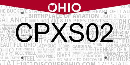 CPXS02 Ohio License Plate