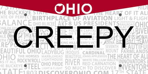 CREEPY Ohio License Plate