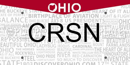 CRSN Ohio License Plate